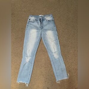 Kancan  Light Blue Distressed Skinny Jeans